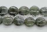 CLB105 15.5 inches 12mm flat round labradorite gemstone beads wholesale