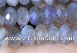 CLB1053 15.5 inches 5*8mm faceted rondelle labradorite gemstone beads