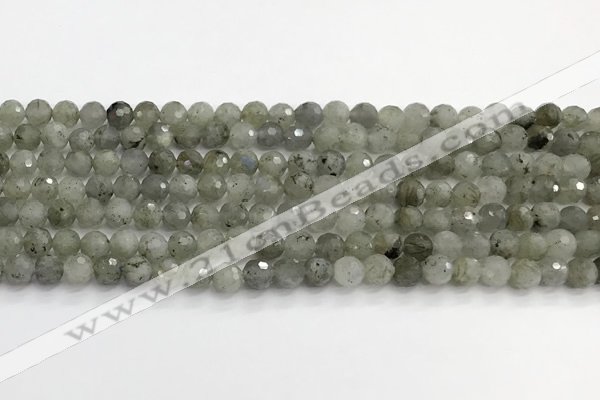 CLB1075 15.5 inches 6mm faceted round labradorite beads