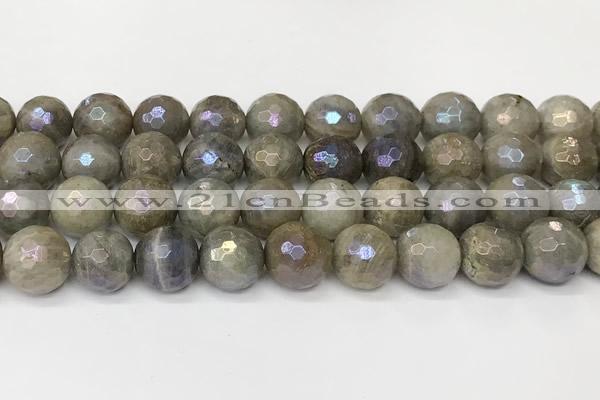 CLB1123 15 inches 12mm faceted round AB-color labradorite beads