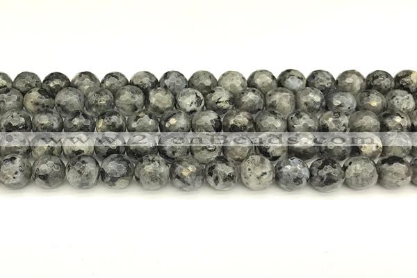 CLB1131 15 inches 8mm faceted round black labradorite beads