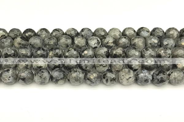 CLB1132 15 inches 10mm faceted round black labradorite beads