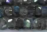 CLB1157 15 inches 4*7mm - 6*7mm faceted nuggets labradorite beads