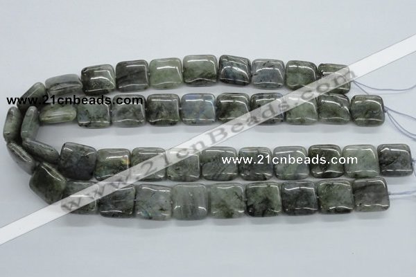 CLB117 15.5 inches 18*18mm square labradorite gemstone beads wholesale