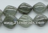 CLB118 15.5 inches 14*14mm diamond labradorite gemstone beads wholesale