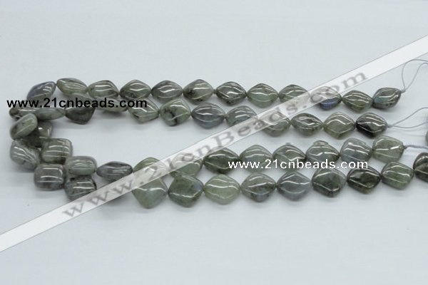 CLB118 15.5 inches 14*14mm diamond labradorite gemstone beads wholesale