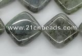 CLB120 15.5 inches 20*20mm diamond labradorite gemstone beads wholesale