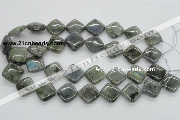 CLB120 15.5 inches 20*20mm diamond labradorite gemstone beads wholesale