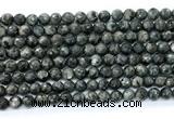 CLB1210 15.5 inches 4mm faceted round black labradorite gemstone beads