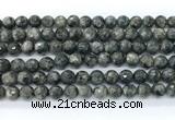 CLB1211 15.5 inches 6mm faceted round black labradorite gemstone beads