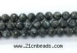 CLB1214 15.5 inches 12mm faceted round black labradorite gemstone beads