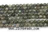 CLB1249 15 inches 6mm faceted round labradorite beads wholesale