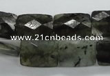 CLB126 15.5 inches 13*18mm faceted rectangle labradorite gemstone beads