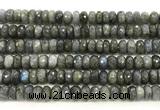 CLB1283 15.5 inches 6*10mm faceted rondelle labradorite beads