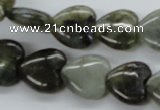 CLB130 15.5 inches 14*14mm heart labradorite gemstone beads wholesale