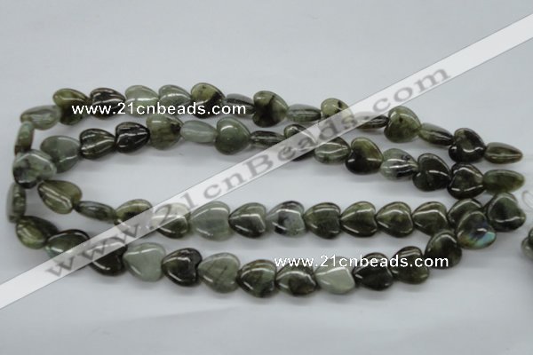 CLB130 15.5 inches 14*14mm heart labradorite gemstone beads wholesale