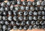 CLB1303 15 inches 10mm faceted round black labradorite beads wholesale