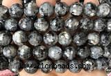 CLB1304 15 inches 12mm faceted round black labradorite beads wholesale