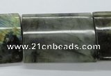 CLB134 15.5 inches 30*40mm flat tube labradorite gemstone beads