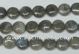 CLB148 15.5 inches 8mm flat round labradorite gemstone beads