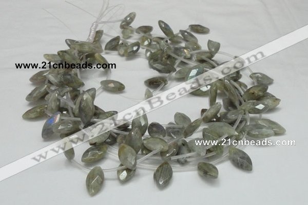 CLB15 16 inches 10*18mm faceted marquise labradorite gemstone beads