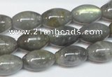 CLB151 15.5 inches 10*16mm rice labradorite gemstone beads