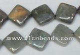 CLB154 15.5 inches 12*12mm diamond labradorite gemstone beads