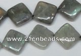 CLB155 15.5 inches 14*14mm diamond labradorite gemstone beads