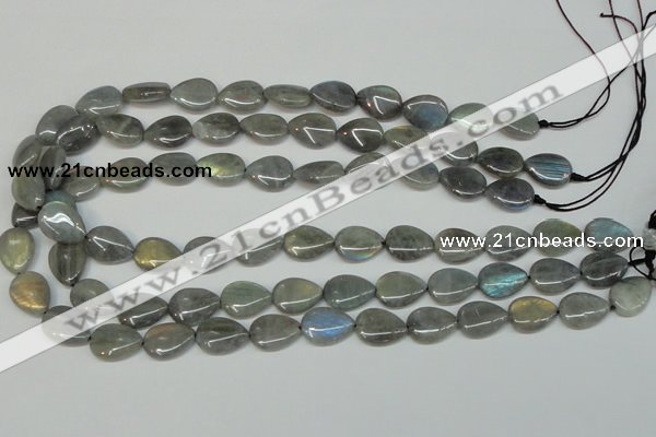 CLB158 15.5 inches 12*16mm flat teardrop labradorite gemstone beads