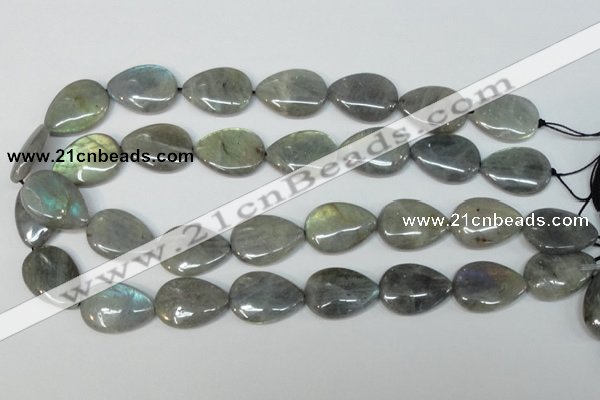 CLB159 15.5 inches 15*20mm flat teardrop labradorite gemstone beads