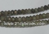 CLB178 15.5 inches 4*6mm faceted rondelle labradorite beads