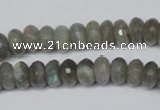 CLB179 15.5 inches 5*8mm faceted rondelle labradorite beads