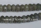 CLB180 15.5 inches 6*10mm faceted rondelle labradorite beads