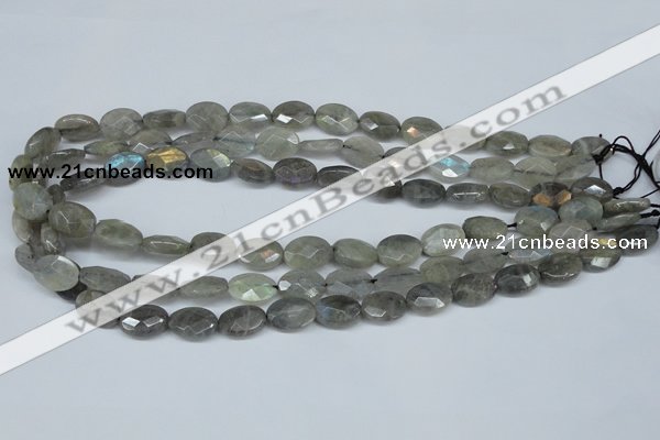 CLB187 15.5 inches 10*14mm faceted oval labradorite beads