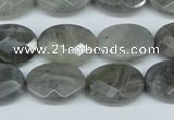 CLB188 15.5 inches 13*18mm faceted oval labradorite beads