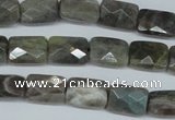 CLB195 15.5 inches 8*12mm faceted rectangle labradorite beads