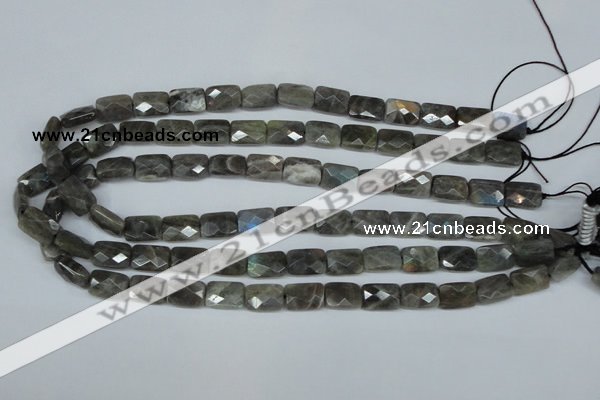 CLB196 15.5 inches 10*14mm faceted rectangle labradorite beads