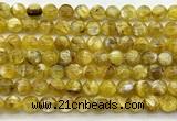 CLB2012 15 inches 10mm round yellow lepidolite gemstone beads