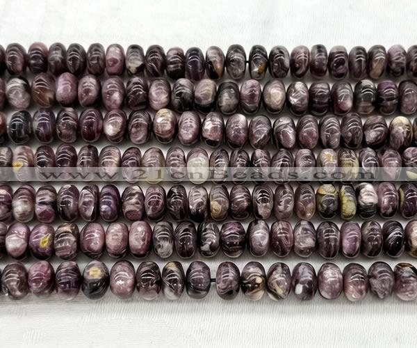 CLB2031 15 inches 6*10mm rondelle natural lepidolite gemstone beads