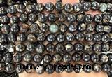 CLB2061 15 inches 8mm round black lepidolite gemstone beads
