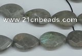 CLB209 15.5 inches 12*16mm faceted flat teardrop labradorite beads