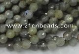 CLB21 15.5 inches 6mm faceted round labradorite gemstone beads