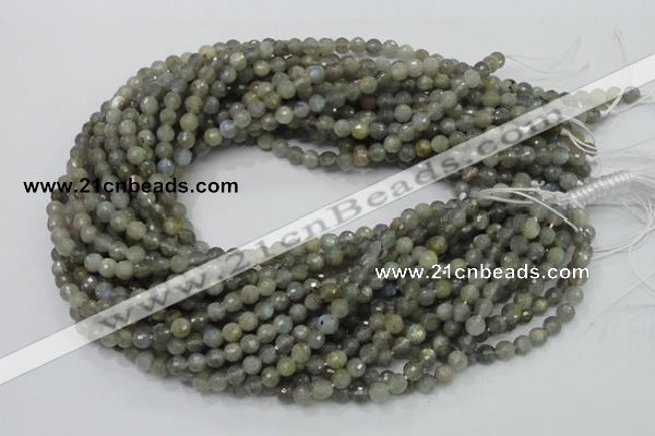 CLB21 15.5 inches 6mm faceted round labradorite gemstone beads