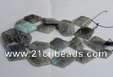 CLB216 15.5 inches 25*35mm - 35*45mm faceted freeform labradorite beads