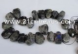 CLB224 Top drilled 25*30mm - 28*40mm faceted nuggets labradorite beads