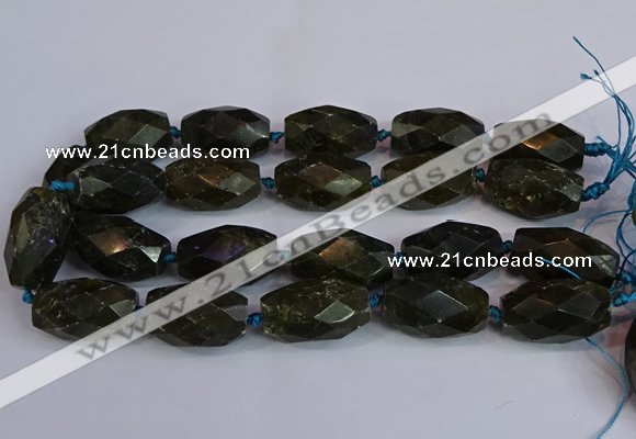 CLB235 15.5 inches 18*30mm - 20*30mm faceted rice labradorite beads