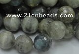 CLB24 15.5 inches 12mm faceted round labradorite gemstone beads