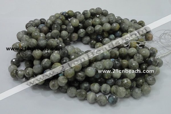 CLB24 15.5 inches 12mm faceted round labradorite gemstone beads