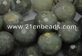 CLB25 15.5 inches 14mm faceted round labradorite gemstone beads