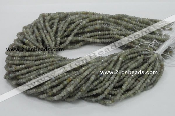 CLB27 15.5 inches 3*4mm faceted rondelle labradorite gemstone beads